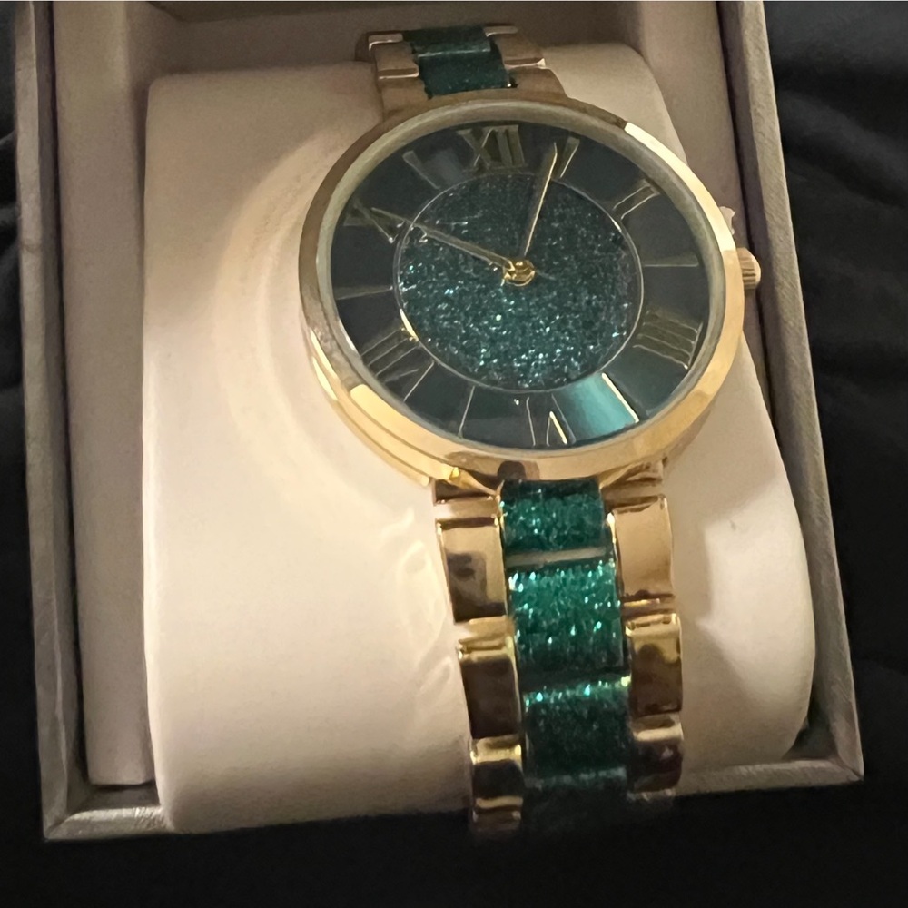 INC Blue Glitter and Brown Watch (Unisex) - Picture 8 of 10